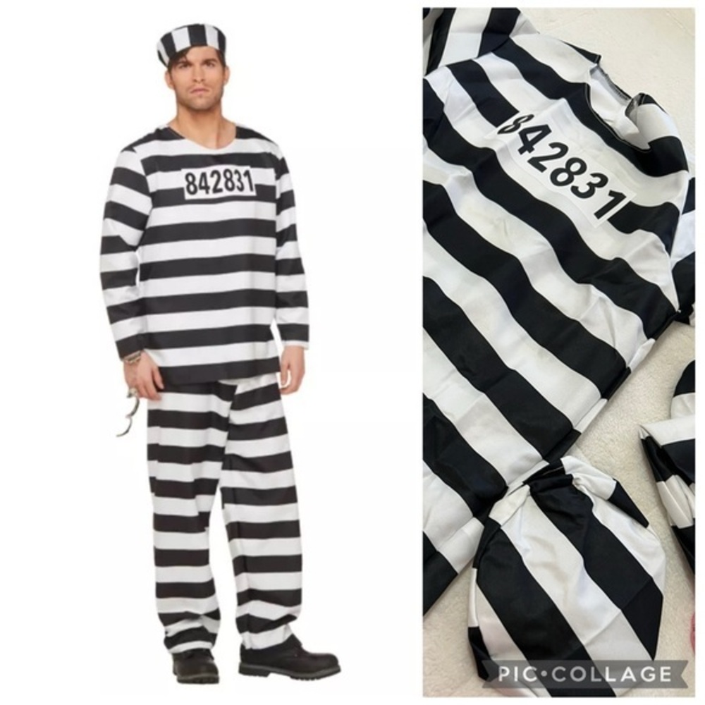 Spirit Halloween Adult Jailbird Costume size S/M